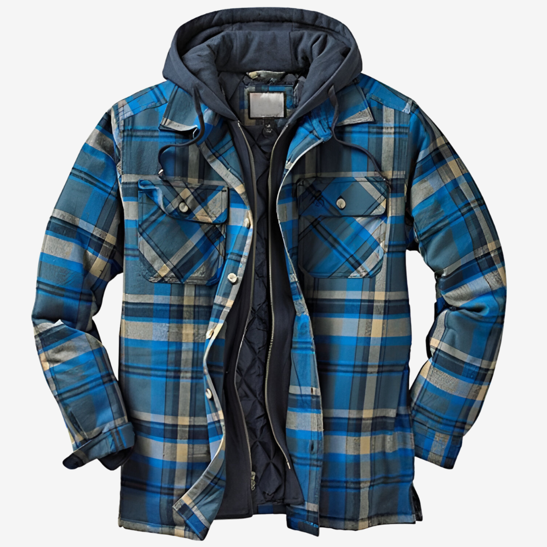 Tommy | Timeless Hooded Check Mens Quilted Jacket