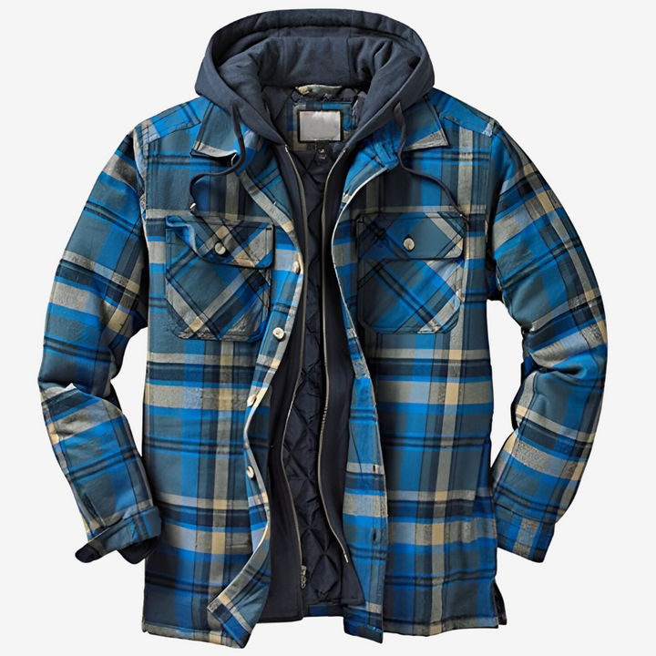 Tommy | Timeless Hooded Check Mens Quilted Jacket