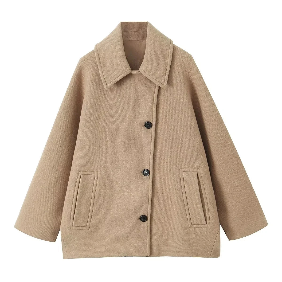 Violet | Chic Oversized Plus Size Coat with Wide Lapel
