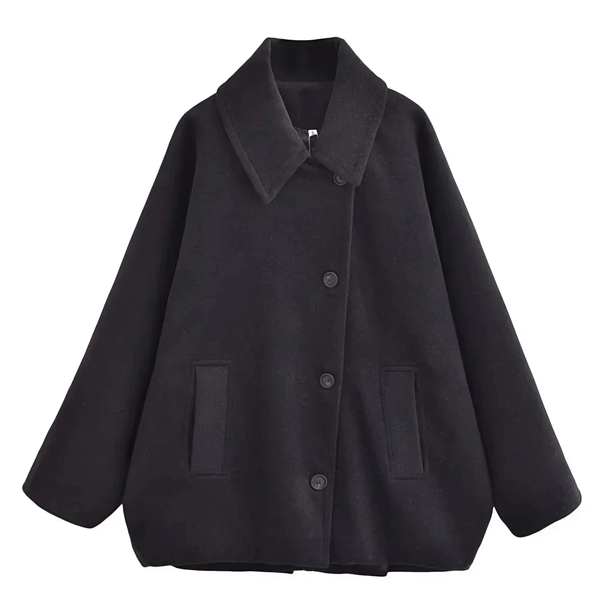 Violet | Chic Oversized Plus Size Coat with Wide Lapel