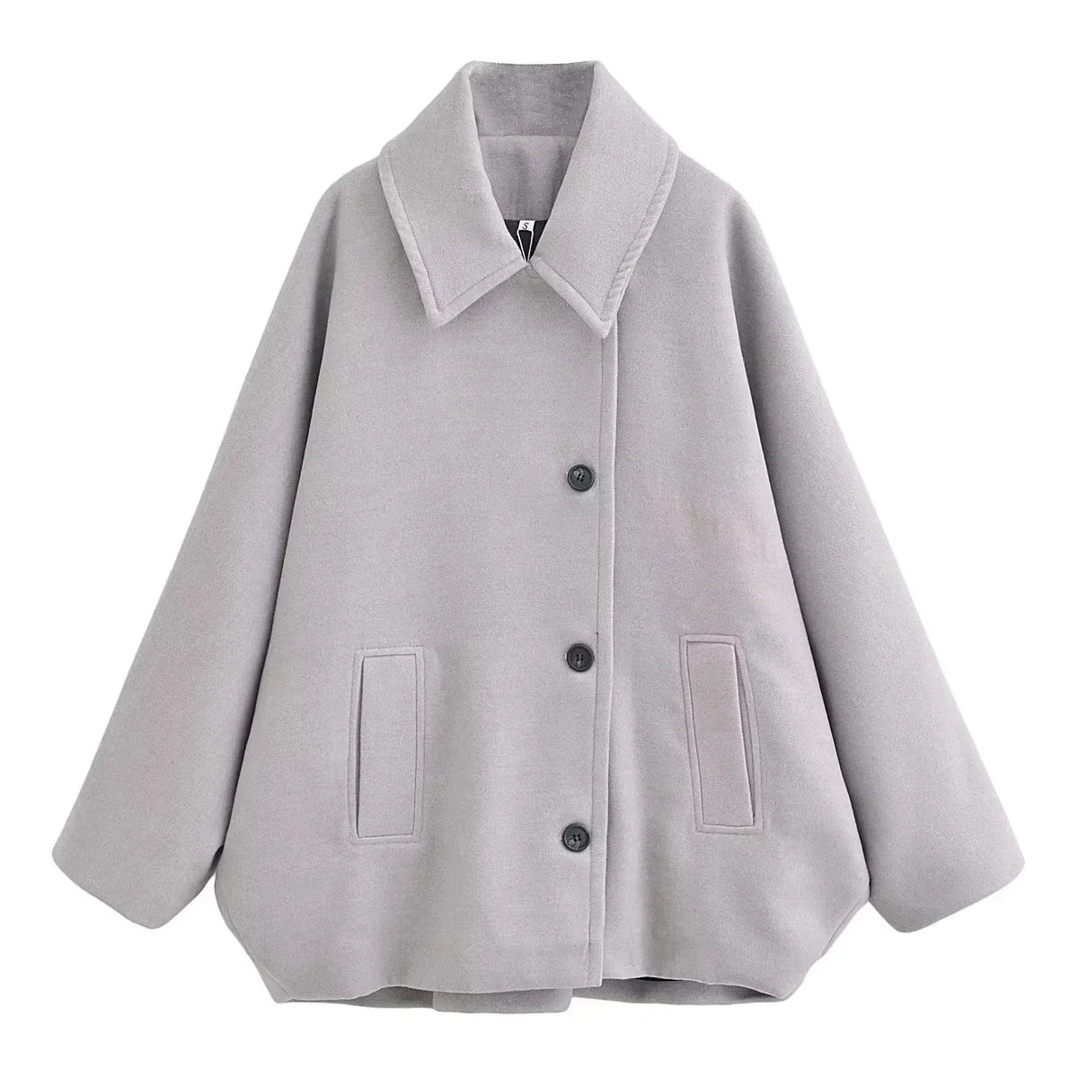 Violet | Chic Oversized Plus Size Coat with Wide Lapel