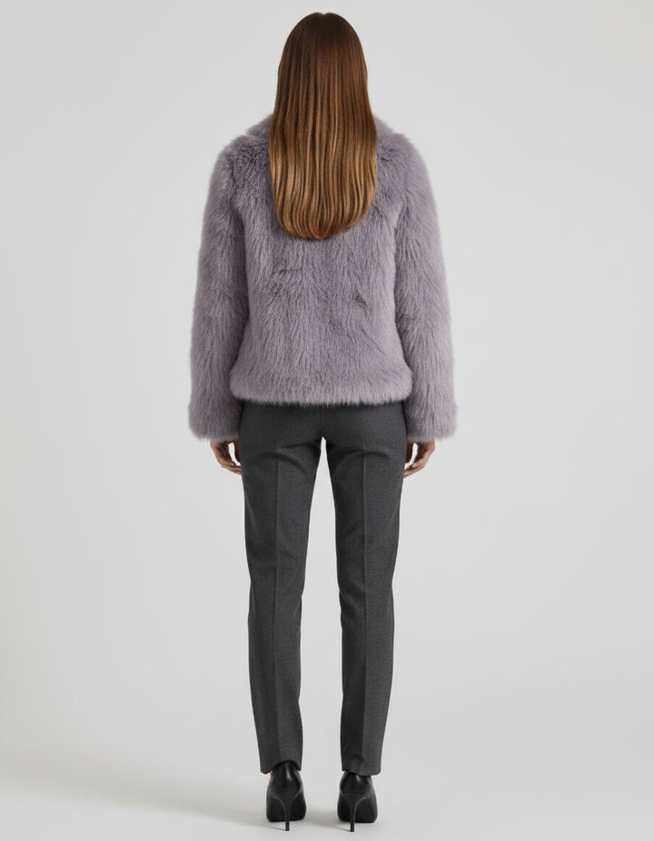 Violet | Cosy Shaggy Faux Fur Coats for Women with Wide Collar