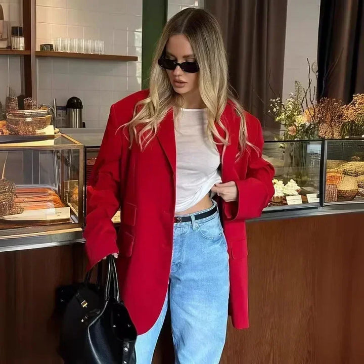 Violet | Relaxed Oversized Single-Breasted Longline Blazer