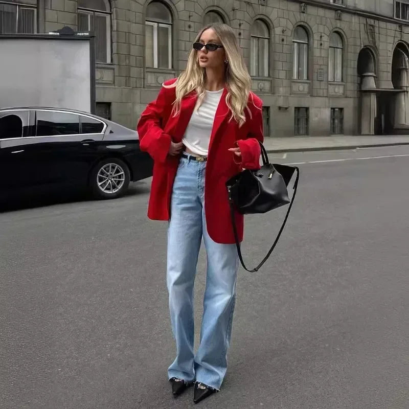 Violet | Relaxed Oversized Single-Breasted Longline Blazer