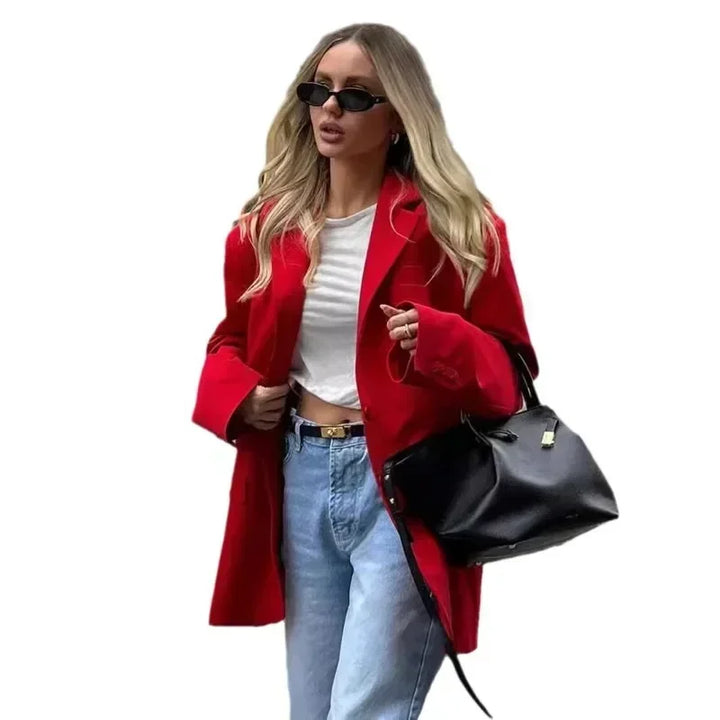 Violet | Relaxed Oversized Single-Breasted Longline Blazer