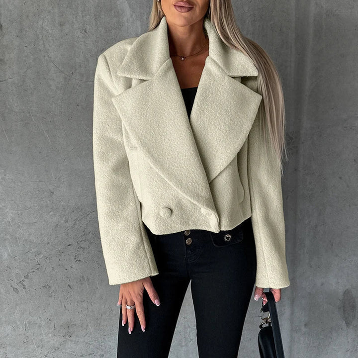 Violet | Stylish Cropped Double-Breasted Winter Coat