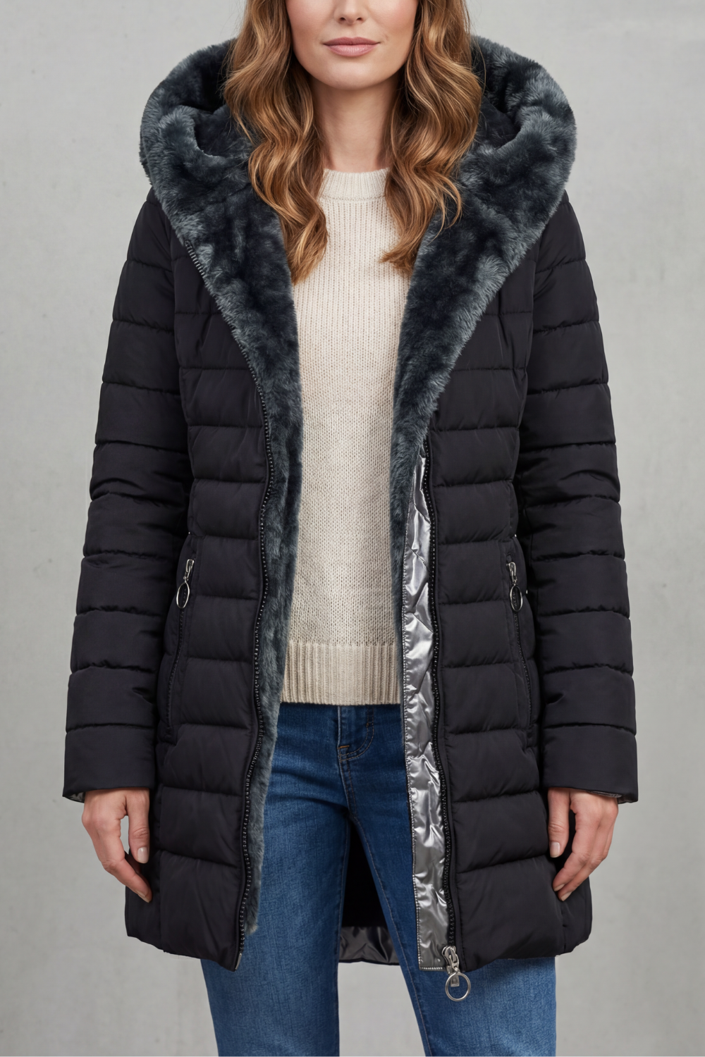 Willow | Elegant Fur Coats for Women - Hooded Padded Parka