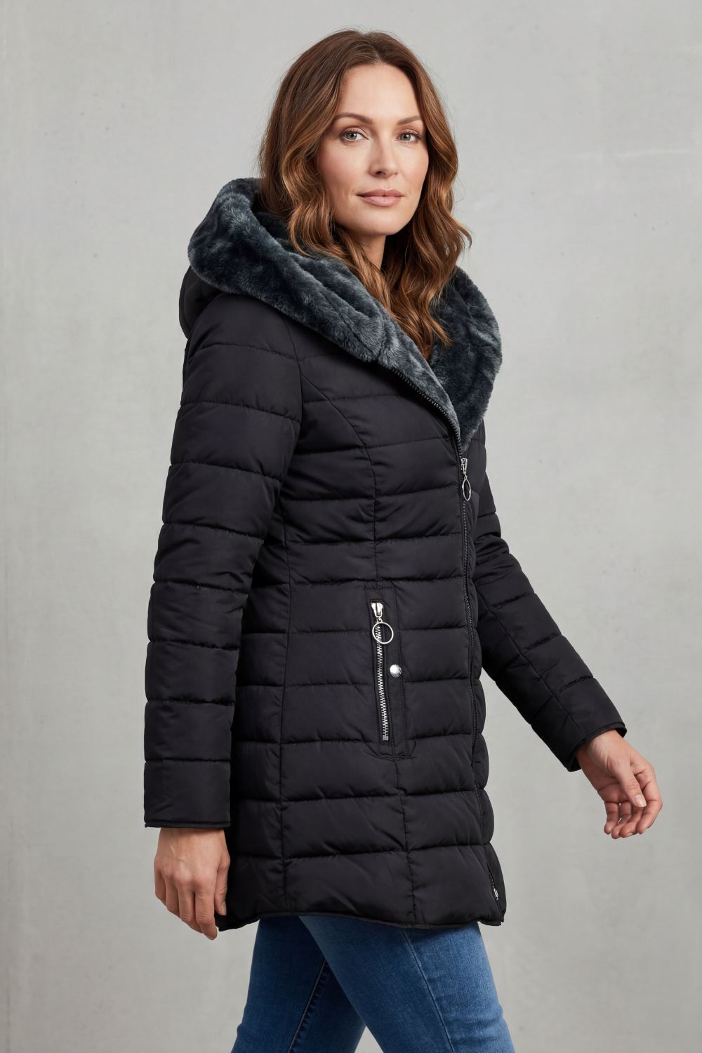 Willow | Elegant Fur Coats for Women - Hooded Padded Parka