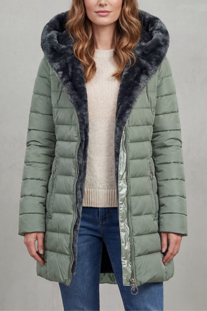 Willow | Elegant Fur Coats for Women - Hooded Padded Parka