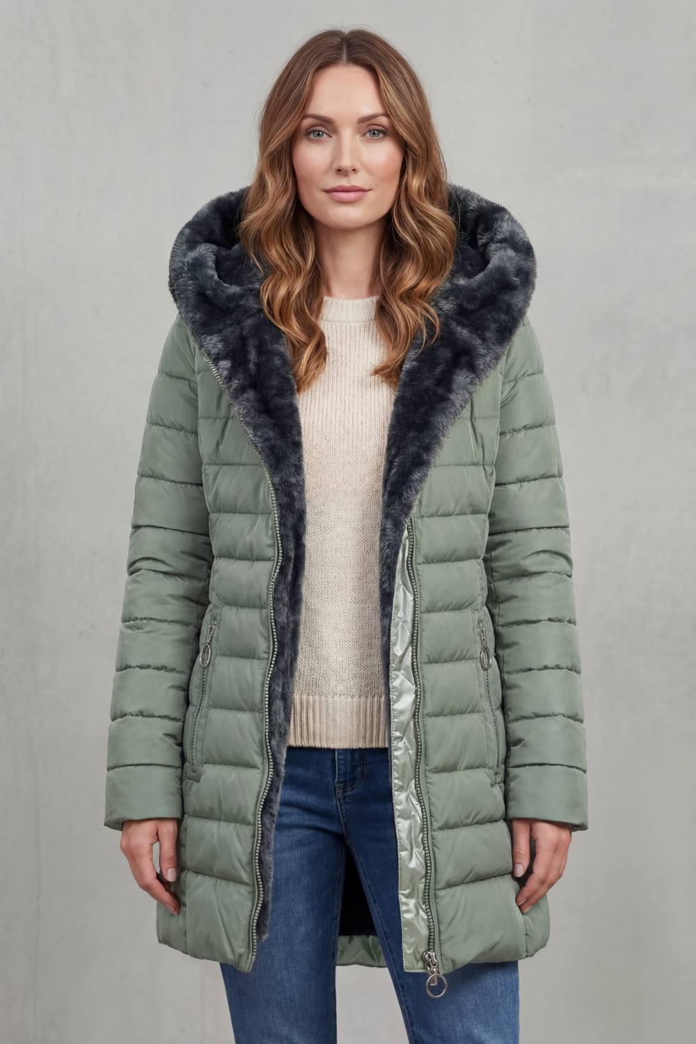 Willow | Elegant Fur Coats for Women - Hooded Padded Parka