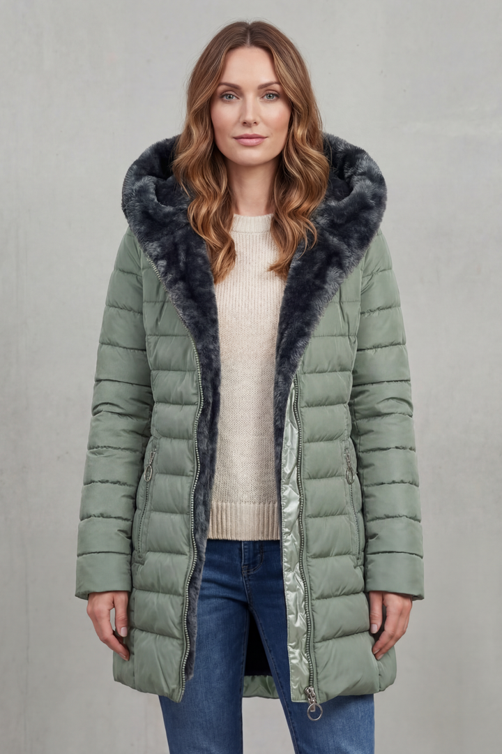 Willow | Elegant Fur Coats for Women - Hooded Padded Parka