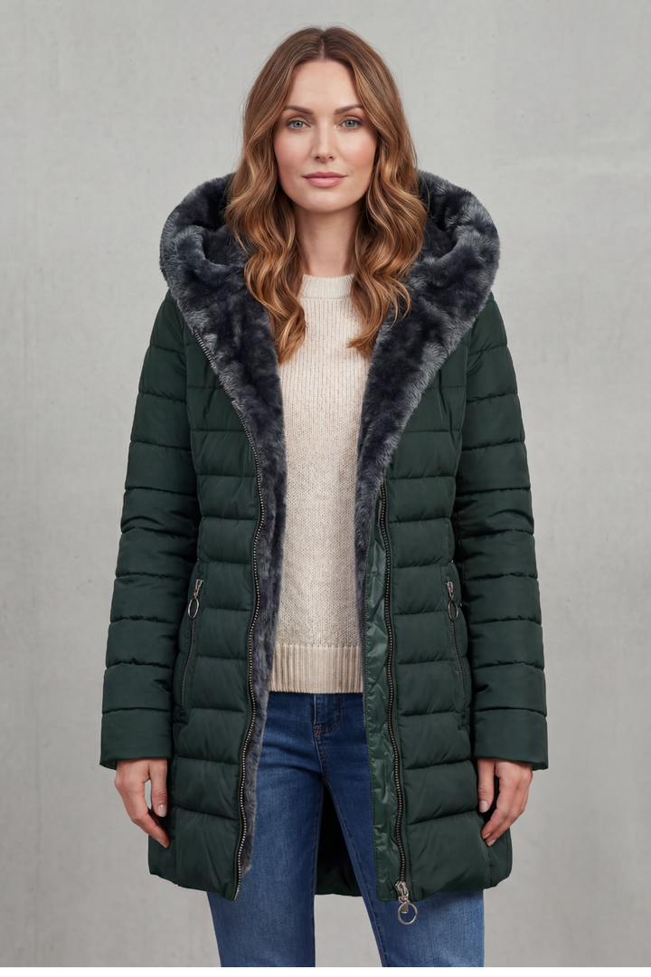 Willow | Elegant Fur Coats for Women - Hooded Padded Parka