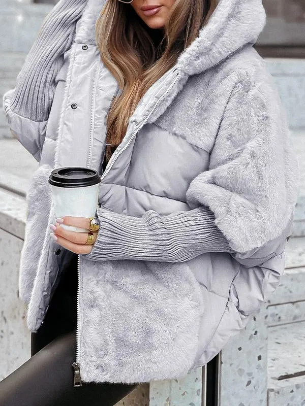 Willow | Sophisticated Hooded Fur Jacket with Teddy Lining