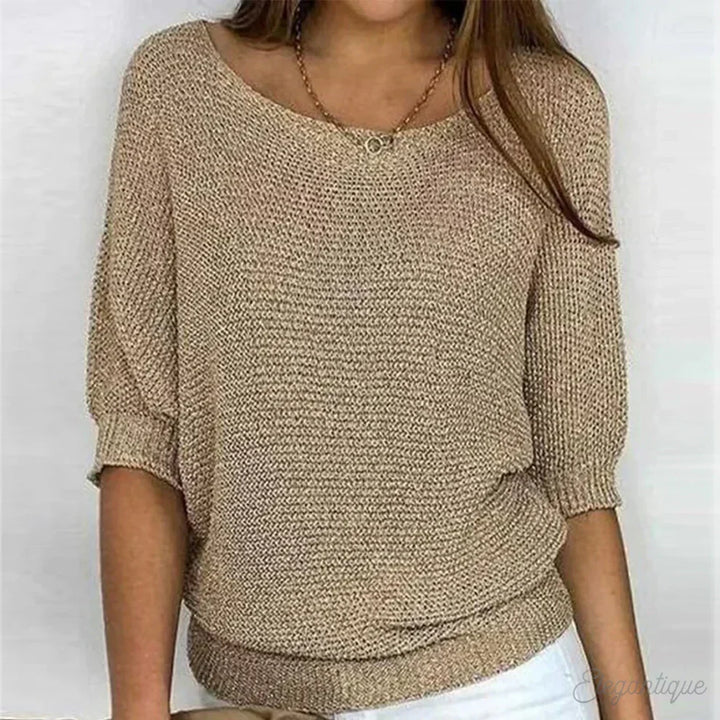 Willow | Wide Neck Relaxed Fit Knitted Jumper