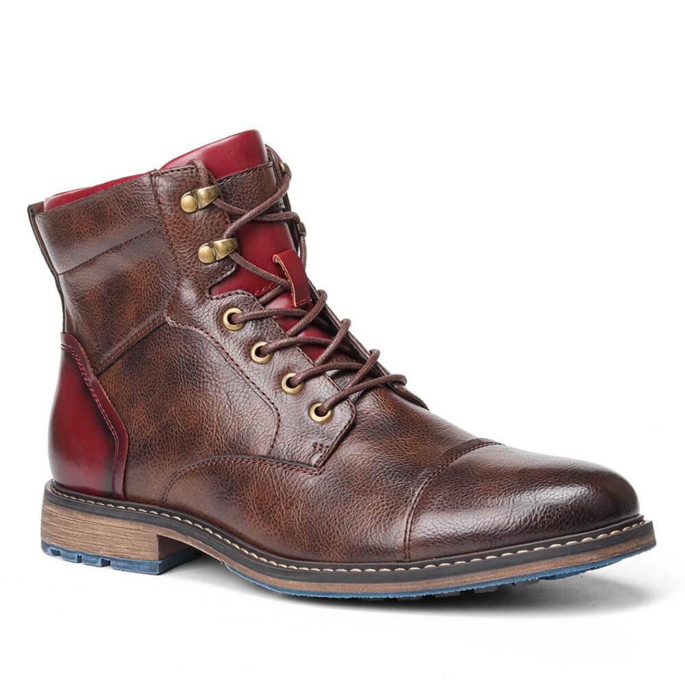 Zachary | Polished Lace Up Mens Ankle Boots