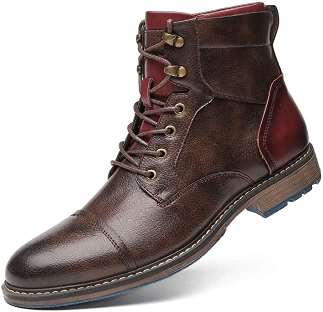 Zachary | Polished Lace Up Mens Ankle Boots