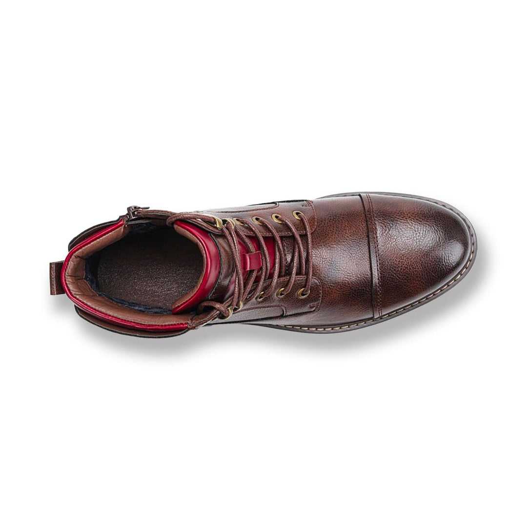 Zachary | Polished Lace Up Mens Ankle Boots