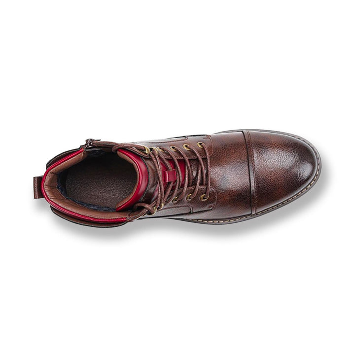 Zachary | Polished Lace Up Mens Ankle Boots