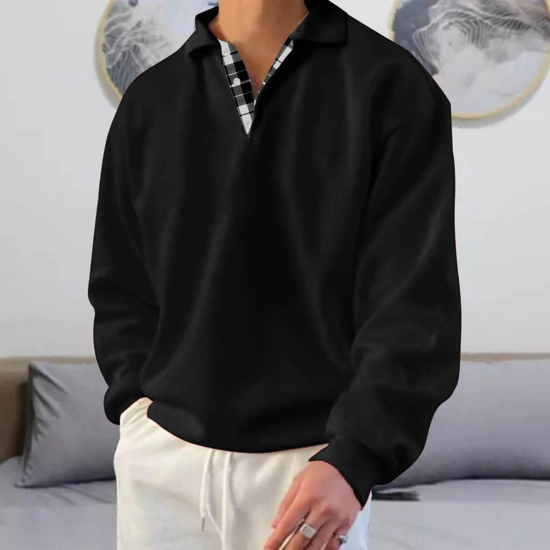 Zachary | Timeless Mens Knitted Jumper with Polo Collar