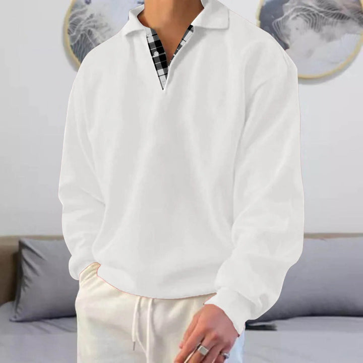 Zachary | Timeless Mens Knitted Jumper with Polo Collar