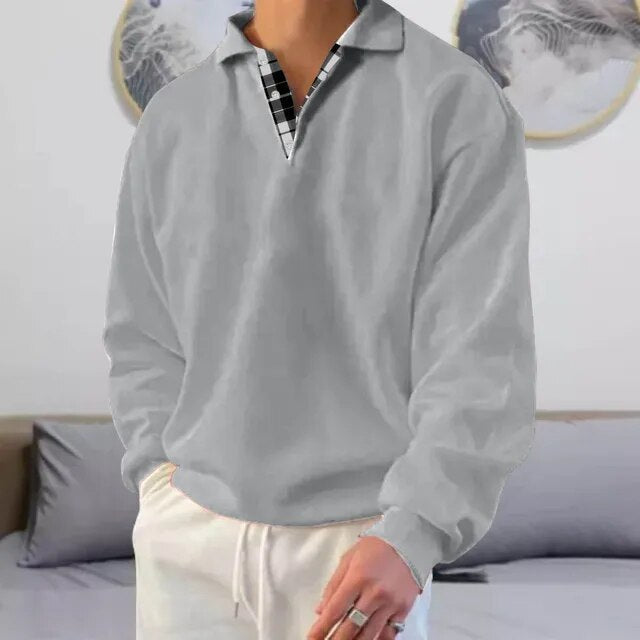 Zachary | Timeless Mens Knitted Jumper with Polo Collar