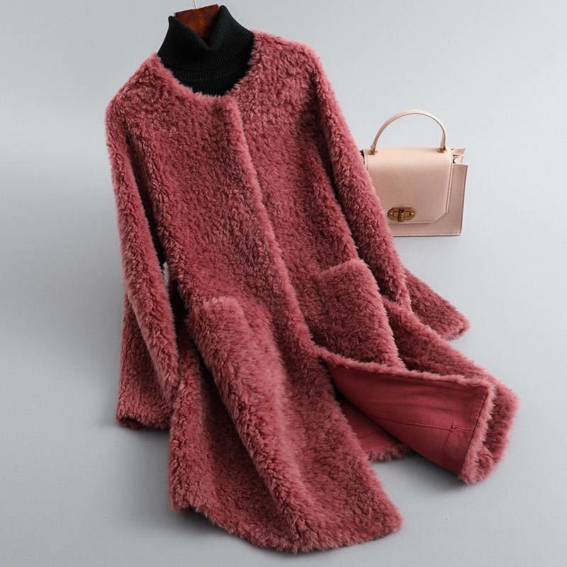 Zoe | Sophisticated Collarless Open Front Winter Coat