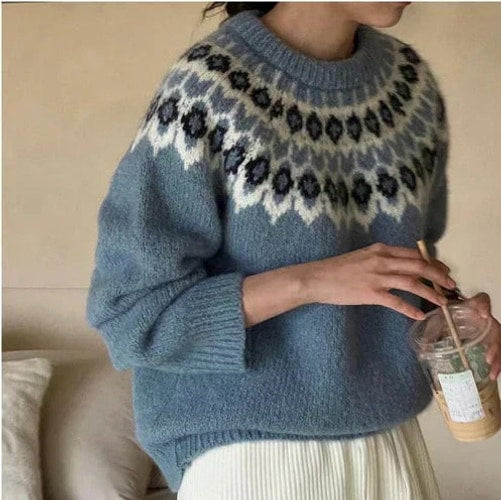 Zoe | Timeless Fair Isle Crew Neck Knitted Jumper